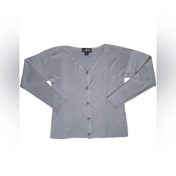 Ellen Tracy Company Light Blue Women's Cardigan Size Small Petite - Picture 3 of 7